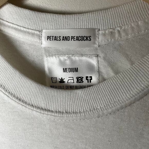 Petals and Peacocks Smile Sunflower Sublime White short sleeve T-shirt Medium - Picture 3 of 3